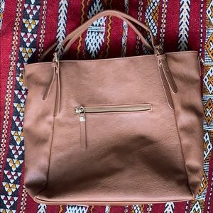 Urban Expressions Vegan Leather tote in Cognac